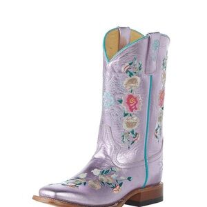 Macie Bean Purple Floral Kids Boots